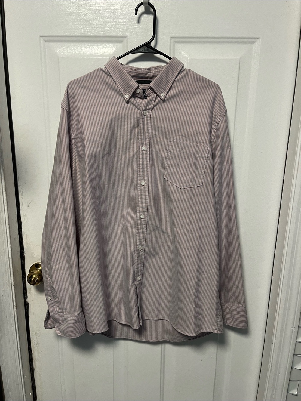 1901 Men’s Button-Down Shirt in Light Pink Pinstripe